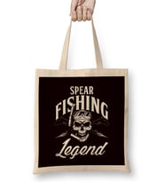 Spearfishing Legend Spearfisher Speargun Spear Freediver Bez Çanta Uzun Saplı