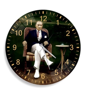 Atatürk Cam Saat - 40 cm