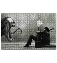 Cakapuzzle Venom ve Koltukta Oturan Adam  Puzzle Yapboz MDF (Ahşap) (120 Parça)