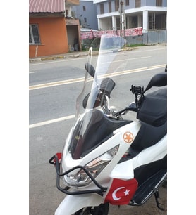 MOTOCAM Honda PCX Ön Cam 2014-2017 Model 83cm Şeffaf Renkli 4mm UZUN