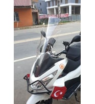 MOTOCAM Honda PCX Ön Cam 2014-2017 Model 83cm Şeffaf Renkli 4mm UZUN