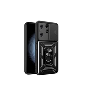 Tecno Spark 10 Pro Uyumlu Kılıf Magnetik Standlı Kamera Korumalı Zore Sürgülü Vega Kapak
