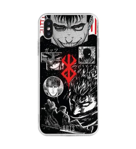 Iphone XS MAX Uyumlu Berserk Anime Tasarımlı Şeffaf Telefon Kılıfı