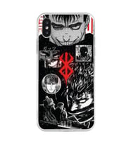 Iphone XS MAX Uyumlu Berserk Anime Tasarımlı Şeffaf Telefon Kılıfı