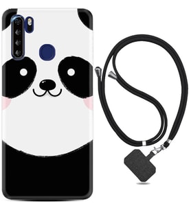 Reeder P13 Blue Max Kılıf Desenli İpli Askılı Sevimli Panda 1794