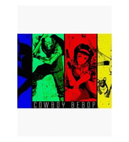 Kovboy Bebop Edward Tablo Ahşap Poster Dekoratif