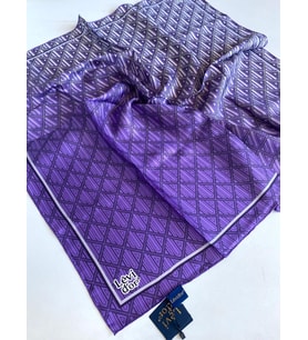 Levidor Tivil Saf İpek Eşarp 49462 Mor Karışık Desen
