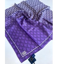 Levidor Tivil Saf İpek Eşarp 49462 Mor Karışık Desen