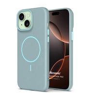 Microsonic Apple iPhone 15 Kılıf MagLeather Pro Mavi (Mavi)