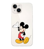 Apple iPhone 14 Plus Uyumlu Kamera Korumalı Tıpalı Kapak Mickey Mouse Tasarımlı ŞeffafKılıf