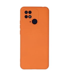 Xiaomi Redmi 10c Kılıf Nano İçi Kadife Silikon - Turuncu