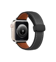 Uray store Apple Watch 38mm KR414 Daks Deri Kordon - Siyah