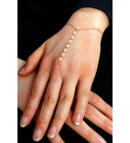 925 ayar gümüş halhal rose zirkon taşlı yıldız modeli pullu şahmeran SGTL12814ROSE