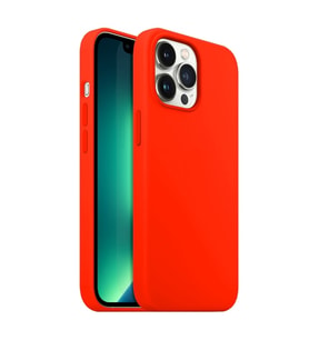 Buff iPhone 13 Pro Max ile Uyumlu Rubber S Kılıf Neon Orange (Turuncu)