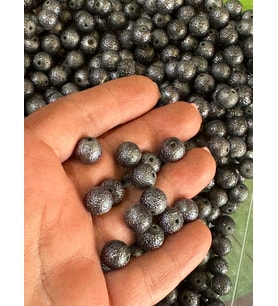 1 CM 25 ADET DELİKLİ FÜME TAKI BONCUĞU