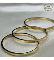 3 Şeritli Nazar Boncuklu Kelepçe Gold Renkli