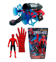Örümcek Adam Spiderman Ağ Fırlatan Ok Atan Vantuzlu Eldiven ve Işıklı Figür