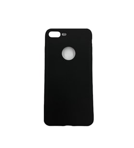 Apple iPhone 7 Plus İnce Mat Detaylı Silikon Kılıf Siyah