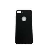 Apple iPhone 7 Plus İnce Mat Detaylı Silikon Kılıf Siyah