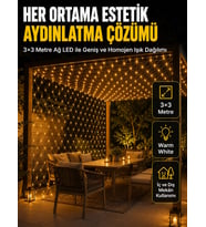 3x3 Metre Ağ LED ile Bahçenize Sıcak ve Şık Aydınlatma