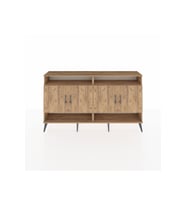Arges Konsol 6 Raflı 4 Kapaklı 176x30x99 Çam-Çam
