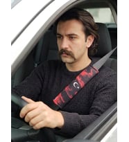 Dijital Baskılı Emniyet Kemeri Pedi, Türk Bayrağı Temalı, 26 cm, Yumuşak Süngerli, Universal, 2 Adet