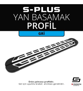 S-Plus Gri Yan Basamak Profil 173 Cm