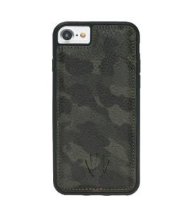 IPHONE 6-7-8  CAMOUFLAGE YEŞİL LEATHER KILIF