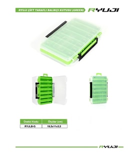 Ryuji Çift Taraflı Balıkçı Kutusu (19,5x11x3,5cm) Green
