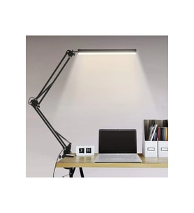 Katlanabilir Çalışma ve Okuma Masa Lambası, Ayarlanabilir LED Işık (Krem)