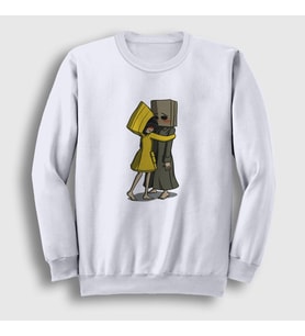 Presmono Unisex Beyaz Hug Little Nightmares Sweatshirt 159821tt (Beyaz)