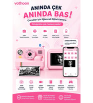 Çocuk Anında Baskılı Fotoğraf Makinesi 16mp Dijital Kamera 1080p Video Wifi Telefon Destekli