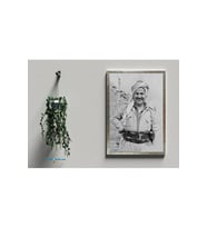 Postera Mam Celal - Celal Talabani Çerçeveli Posteri (32X47 cm ÇERÇEVELİ) (Siyah-Gri)