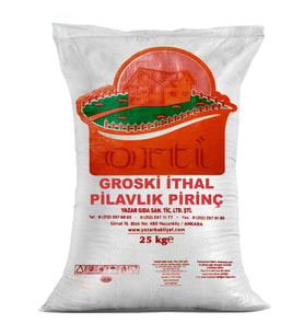Orti Ucuz Groski İthal Pilavlık Pirinç 25 Kg.