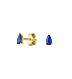 14 Ayar Safir Taşlı Altın Küpe 0,75 gr