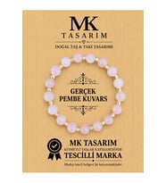 GERÇEK PEMBE KUVARS TAŞI BİLEKLİK MK.7000.858- RAHATLIK-DİNGİNLİK-ENERJİ- STRES BİLEKLİĞİ- RENKLERİ BOYA DEĞİLDİR -KENDİ RENGİDİR