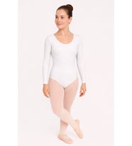 Uzun Kollu Full Lycra Cotton Bale Mayosu-Yetişkin (Beyaz)
