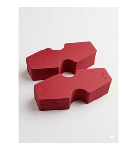 Esila Kağıtçılık 100 Adet Kırmızı Takı Kartı 12.2×5x3 cm – Küpe Kolye Bileklik Sunum Kartı Bristol Takı Sergi Kartı