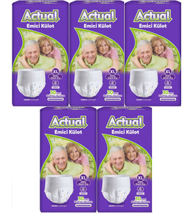 Actual Emici Külot Yetişkin Bezi XL - Extra Large - Ekstra Büyük (Islaklık Göstergeli) 150 Adet