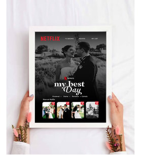 ÖZEL TASARIM HEDİYE  NETFLİX MY BEST DAY  FOTOĞRAF ÇERÇEVESİ  21X30