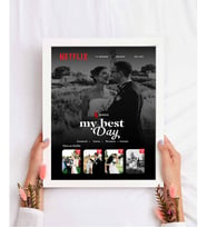 ÖZEL TASARIM HEDİYE  NETFLİX MY BEST DAY  FOTOĞRAF ÇERÇEVESİ  21X30