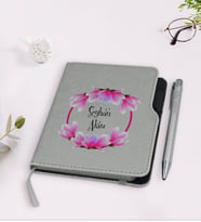 BK Gift Kişiye Özel İsimli Gri Termo Deri Defter Kalem Seti-11