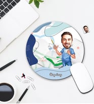 Kişiye Özel Karikatür Dişçi Tasarımlı Mouse Pad 067