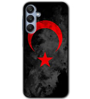 Galaxy A25 Kılıf HD Desen Baskılı Kılıf - Black Ayyıldız