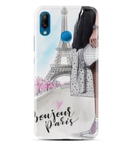 Huawei Y7 2019 Kılıf Resimli Silikon Kılıf Bonjour Paris 1419