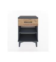 Arges Komodin Tek Raflı Tek Çekmeceli 44x30x64 Antrasit-Çam