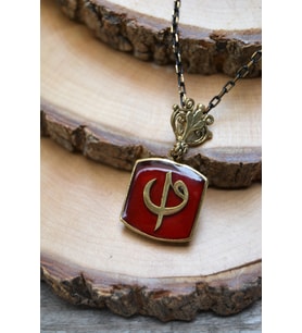 STONEAGE JEWELLERY Elif ve Vav Figürlü Bayan Bronz Kolye