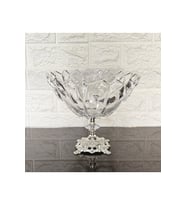 ATLANTIC GÜMÜŞ MEYVELİK DÖKÜM KARE AYAKLI & SUNUMLUK & SALATA KASESİ 2000 CC 23 CM