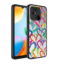 Xiaomi Redmi 10C Kılıf Aynalı Desenli Kamera Korumalı Parlak Zore Mirror Kılıf Kalp