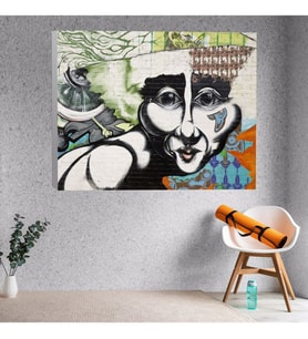 Grafiti Temalı Kanvas Tablo
